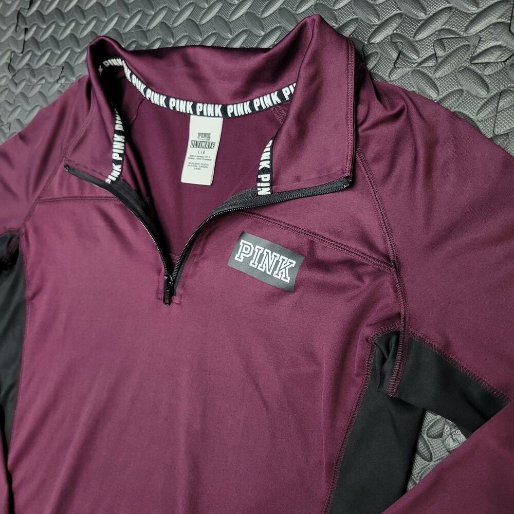 PINK Victoria’s Secret Ultimate Quarter Zip Pullover Activewear Athleisure Gym